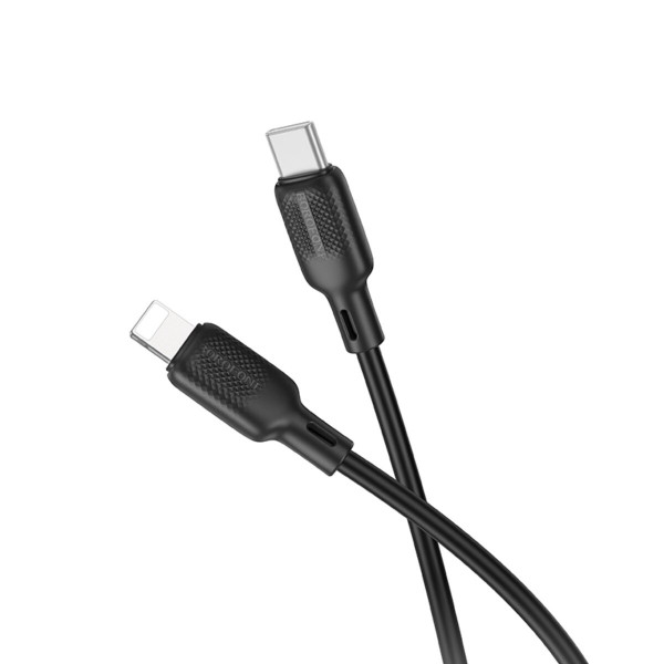 Кабель BOROFONE BX113 Lenny PD silicone charging data cable iP(L=1M) Black