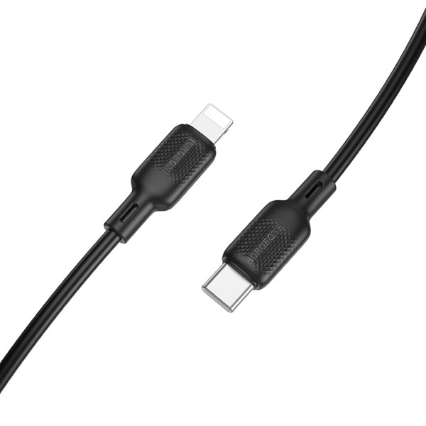 Кабель BOROFONE BX113 Lenny PD silicone charging data cable iP(L=1M) Black