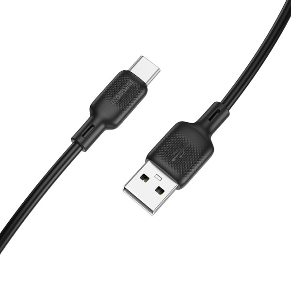 Кабель BOROFONE BX113 Lenny silicone charging data cable Type-C(L=3M) Чорний