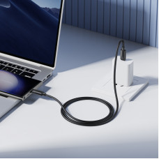 Кабель BOROFONE BX123 Leya 60W silicone charging data cable C to C Black (6941991124235)