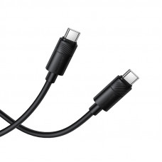 Кабель BOROFONE BX123 Leya 60W silicone charging data cable C to C Black (6941991124235)