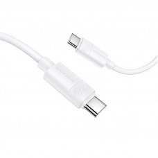Кабель BOROFONE BX123 Leya 60W silicone charging data cable C to C White (6941991124242)