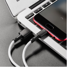 Кабель BOROFONE BX31 Soft silicone charging data cable for Micro White