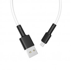 Кабель BOROFONE BX31 Soft silicone charging data cable for Micro White