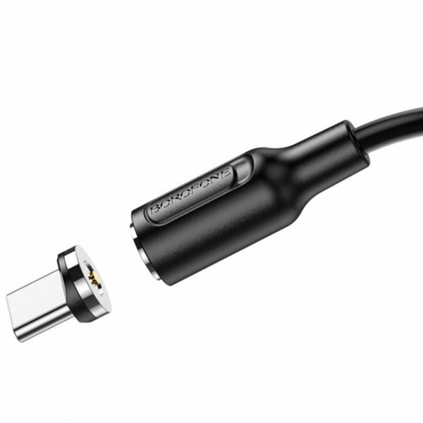 Кабель BOROFONE BX41 USB to Type-C 2.4A, 1m, PVC, PVC connectors, magnetic, Чорний