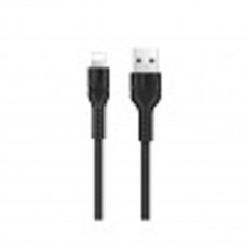 Кабель HOCO U31 USB to iP 2.4A, 1m, nylon, TPE connectors, Чорний