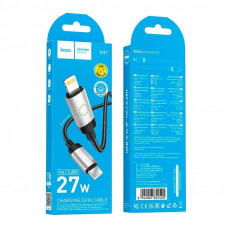 Кабель HOCO X117 Star PD27W charging data cable iP Black (6942007652520)