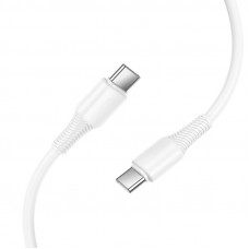Кабель HOCO X120 Beneficio 60W charging data cable C to C White (6942007658935)
