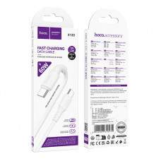 Кабель HOCO X120 Beneficio 60W charging data cable C to C White (6942007658935)