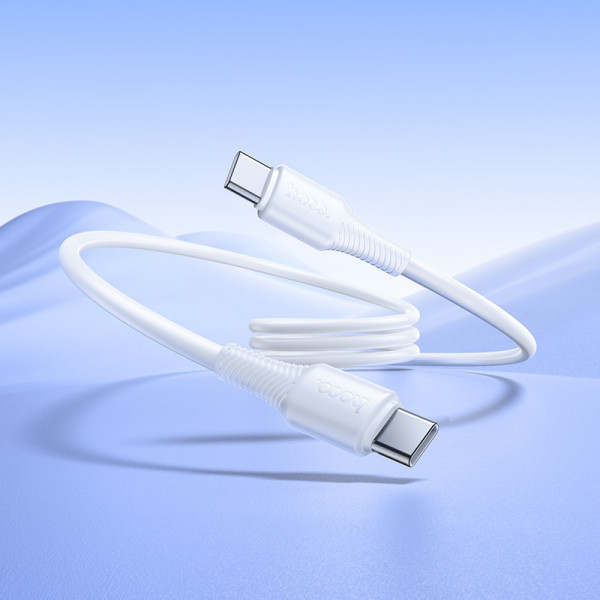 Кабель HOCO X120 Beneficio 60W charging data cable C to C White (6942007658935)