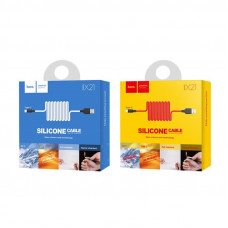 Кабель HOCO X21 USB to Type-C 2A, 1m, silicone, TPE connectors, Black+White (6957531071402)