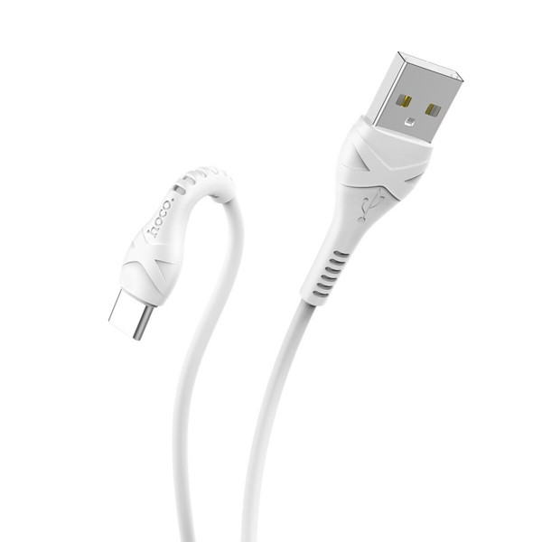 Кабель HOCO X37 USB to Type-C 3A, 1m, PVC, PVC connectors, Білий