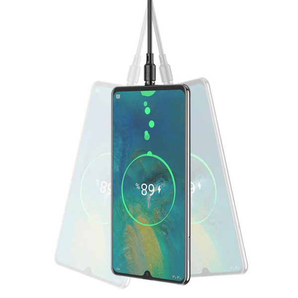 Кабель HOCO X52 USB to Type-C 3A, 1m, PVC, PVC connectors, magnetic, Чорний