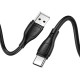 Кабель HOCO X61 Ultimate silicone charging data cable for Type-C Black (6931474747846)