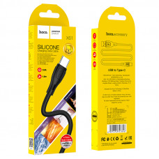 Кабель HOCO X61 Ultimate silicone charging data cable for Type-C Black (6931474747846)