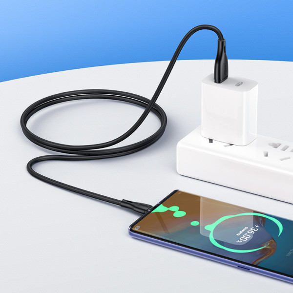 Кабель HOCO X61 Ultimate silicone charging data cable for Type-C Black (6931474747846)