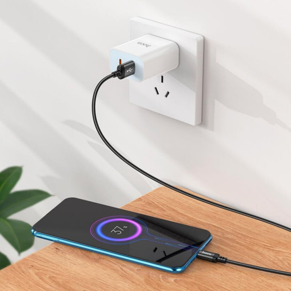 Кабель HOCO X89 Wind charging data cable Micro Чорний