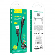 Кабель HOCO X89 Wind charging data cable Micro Чорний