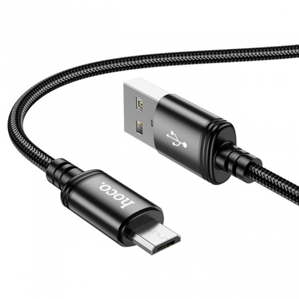 Кабель HOCO X89 Wind charging data cable Micro Чорний