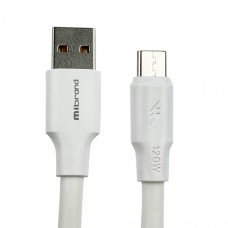 Кабель Mibrand MI-98 PVC Tube Cable USB for Micro 120W 1m Білий