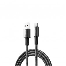 Кабель REMAX WindSpeed Series Fast charging aluminum alloy braided data cable CB25 A-C) 3A - Black 1.2M (6954851247708)