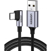 Кабель UGREEN US284 Angled USB-C Male To USB2.0 A Male 3A Data Cable(90°Angle) 0,,5m (UGR-50940)