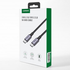 Кабель UGREEN US316 USB-C Cable Aluminum Case with Braided 2m (Black) (UGR-70429) (UGR-70429)