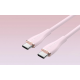 Кабель Vention USB 2.0 C Male to C Male 5A Cable 1.5M Pink Silicone Type (TAWPG)