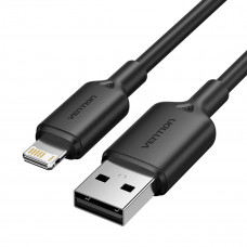 Кабель Vention USB 2.0 Type-A Male to Lightning Male 2.4A Cable 2M Black PVC Type