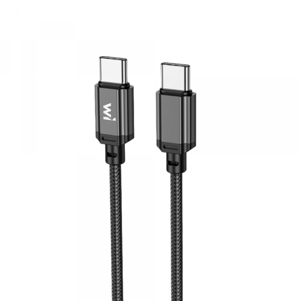 Кабель Wibrand Cobra 60W nylon charging data cable for Type-C to Type-C 1m Black (WI.DC/CO1B-CC)