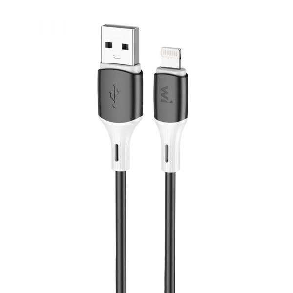 Кабель Wibrand Mamba iP silicone charging data cable 1m Black (WI.DC/MA1B-UL)