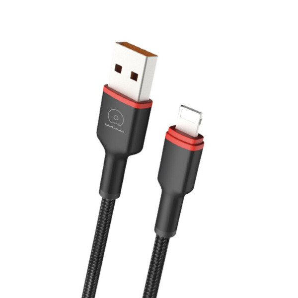 Кабель WUW-X203 USB Lightning 2,4А чорний