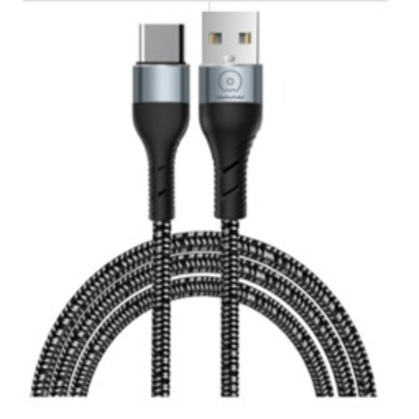 Кабель WUW-X213 USB Type-C 2,4А чорний