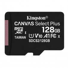 Карта пам'яті microSDXC (UHS-1) Kingston Canvas Select Plus 128Gb class 10 А1 (R-100MB/s)