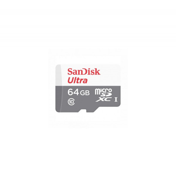 Карта пам'яті microSDXC (UHS-1) SanDisk Ultra 64Gb class 10 A1 (100Mb/s) (adapter SD)