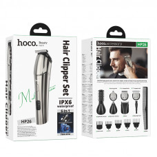 Машинка для стрижки HOCO HP26 600 mAh. IPX6. Multi-function electric clipper grooming set Metal Gray (6942007672771)