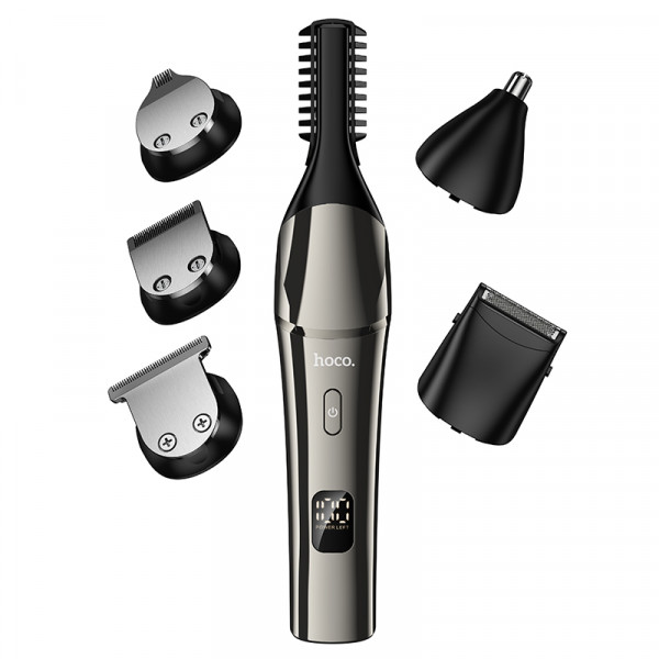 Машинка для стрижки HOCO HP26 600 mAh. IPX6. Multi-function electric clipper grooming set Metal Gray (6942007672771)
