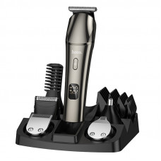 Машинка для стрижки HOCO HP26 600 mAh. IPX6. Multi-function electric clipper grooming set Metal Gray (6942007672771)