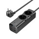 Мережевий подовжувач HOCO NS10 Wisdom 2-position (PD67W/3C1A) desktop socket (EU/GER) Чорний
