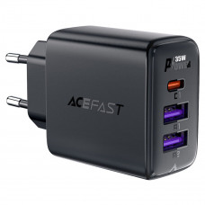 Мережевий зарядний пристрій ACEFAST A57 PD35W GaN (2*USB-A+USB-C) charger Чорний