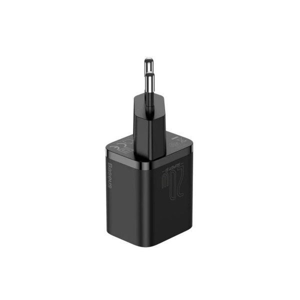 Мережевий зарядний пристрій Baseus Super Si 1C 20W With Simple Wisdom Data Cable Type-C/iP 1m Black