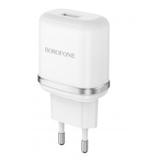 Мережевий зарядний пристрій BOROFONE BA36A High speed single port QC3.0 charger set 18W(Type-C) Білий