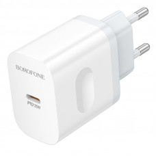 Мережевий зарядний пристрій BOROFONE BA99A Breeze single port PD20W charger White (6941991121357)