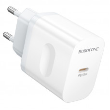 Мережевий зарядний пристрій BOROFONE BA99A Breeze single port PD20W charger White (6941991121357)