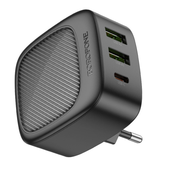 Мережевий зарядний пристрій BOROFONE BAS23A Lucky PD30W(1C2A) charger(EU) Чорний