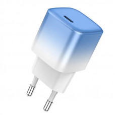 Мережевий зарядний пристрій HOCO C101A single port PD20W charger Ice Блакитний