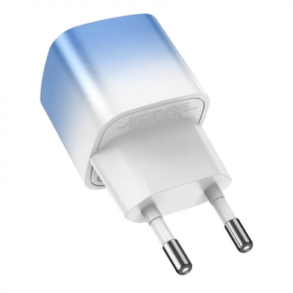 Мережевий зарядний пристрій HOCO C101A single port PD20W charger Ice Блакитний