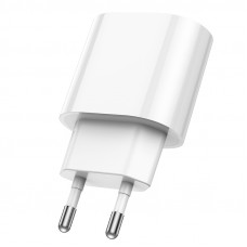 Мережевий зарядний пристрій HOCO C109A(PD20W+QC3.0) Fighter PD20W+QC3.0 charger White (6942007656719)