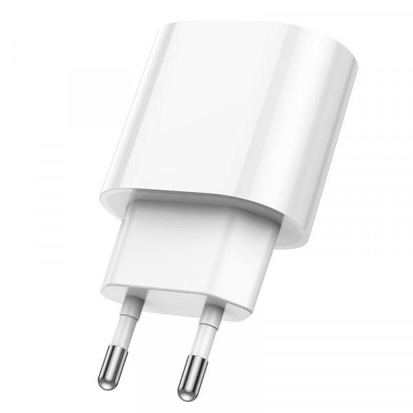 Мережевий зарядний пристрій HOCO C109A(PD20W+QC3.0) Fighter PD20W+QC3.0 charger White (6942007656719)