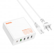 Мережевий зарядний пристрій HOCO C114A Vision PD65W five-port(1C4A) charger Білий